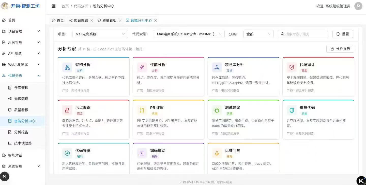 开物·智测工坊 智能分析中心